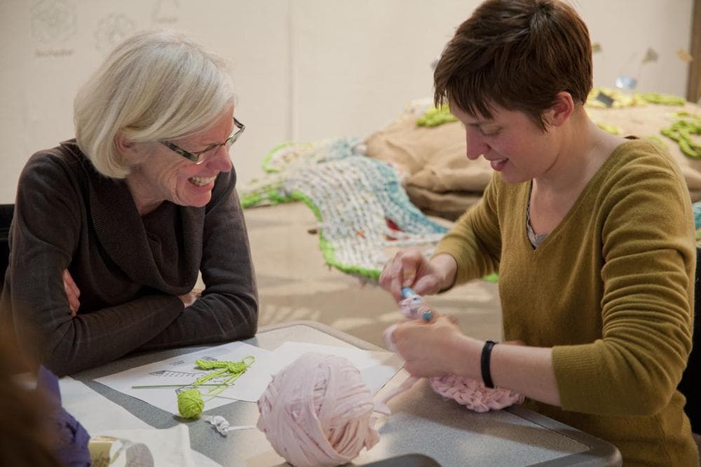 Stitching the Shore” get-together at Boston University March 6. (Courtesy of Plotform)