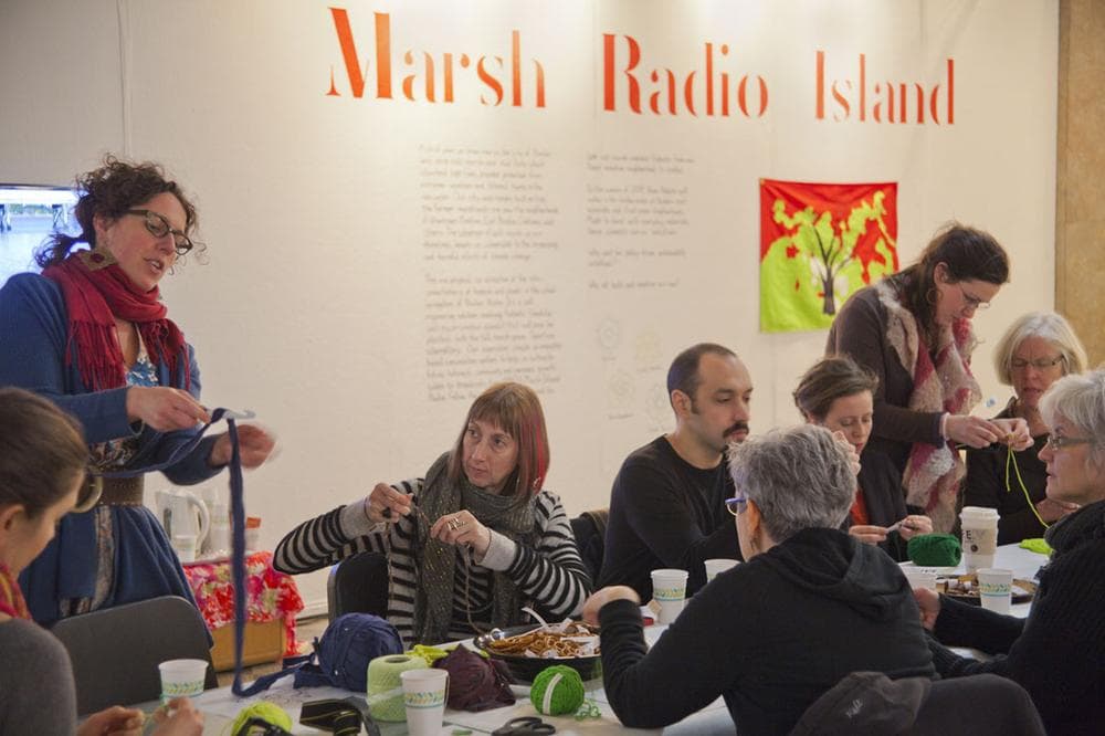 Stitching the Shore” get-together at Boston University March 6. (Courtesy of Plotform)