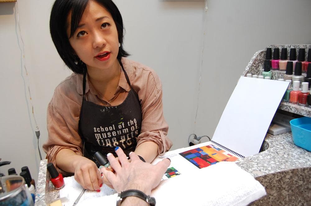 Victoria Shen gives "Modernist Manicures." (Greg Cook)