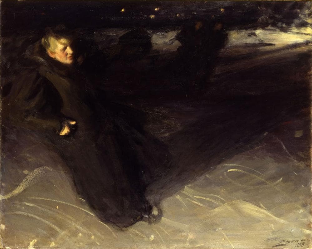 Anders Zorn's 1898 painting "The Ice Skater." (Courtesy Gardner Museum)