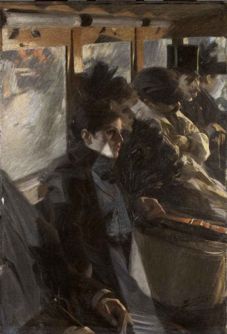 The second version of Anders Zorn's 1892 Paris bus painting, "Omnibus II." (Courtesy Gardner Museum)