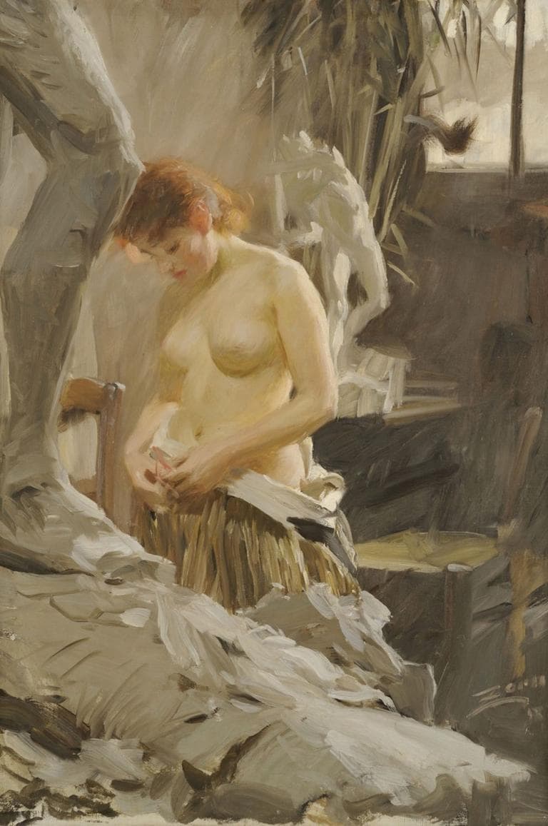 Anders Zorn's 1889 painting "In Wikstrom's Studio."(Courtesy Gardner Museum)