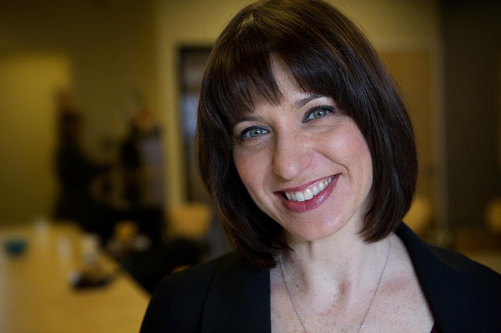 Comedian, writer and actress Ophira Eisenberg. Her new book is "Screw Everyone: Sleeping My  Way To Monogamy." (Jesse Costa/WBUR)