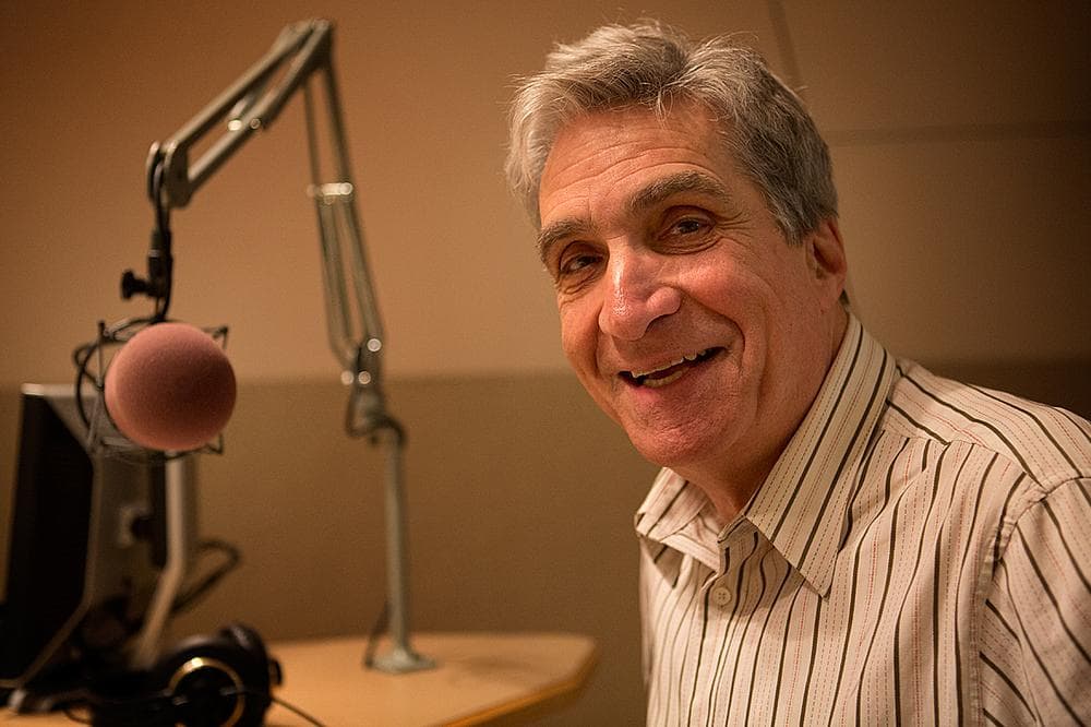 Former Poet Laureate Robert Pinsky in the WBUR studios. (Jesse Costa/WBUR)
