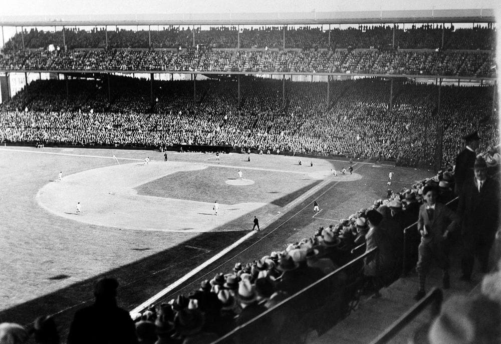 Fans packed Wrigley Field for the Chicago Cubs' season opener against the Pittsburgh Pirates on April 16, 1929. (AP)