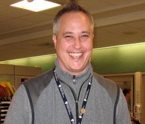 David Crump, violence recovery specialist at Boston's Brigham and Women's Hospital (Sacha Pfeiffer/WBUR)