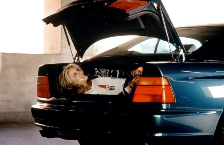 A company in Detroit is arranging staged kidnappings for thrill-seekers. Pictured is Alicia Silverstone, whose character kidnaps herself, in the 1997 movie "Excess Baggage."(Columbia Pictures)
