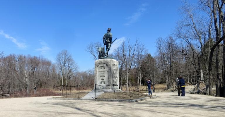 The Minute Man statue at Minute Man National Park in Concord, Mass. (Bruce Gellerman/WBUR)