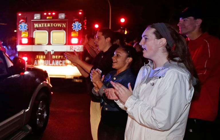 Applause for first responders.