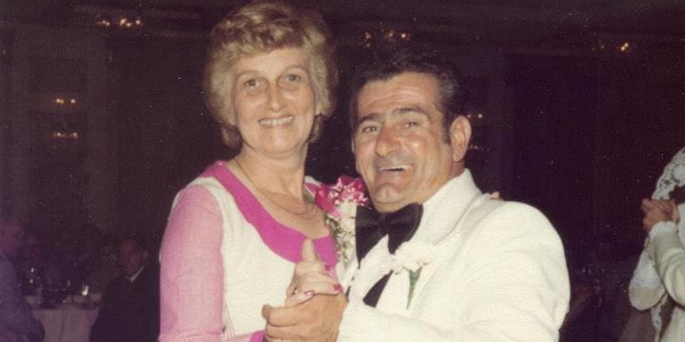 Doreen Vigue's parents pictured at a wedding in 1979. (Courtesy)