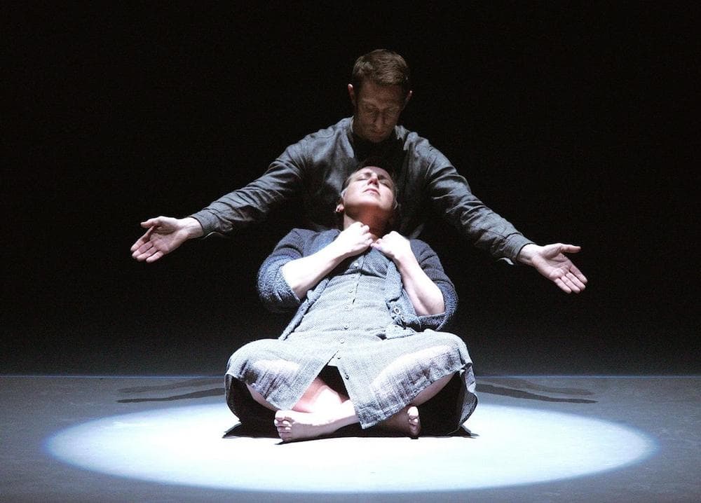 Dawn Upshaw with Michael Schumacher in "La Passion de Simone" in 2007. (AP / Lincoln Center for the Performing Arts / Tristram Kenton)