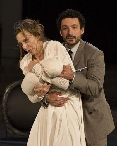 Ellen Lauren as Hecuba and Gian-Murray Gianino in "Trojan Women (After Euripides)."  (Craig Schwertz)