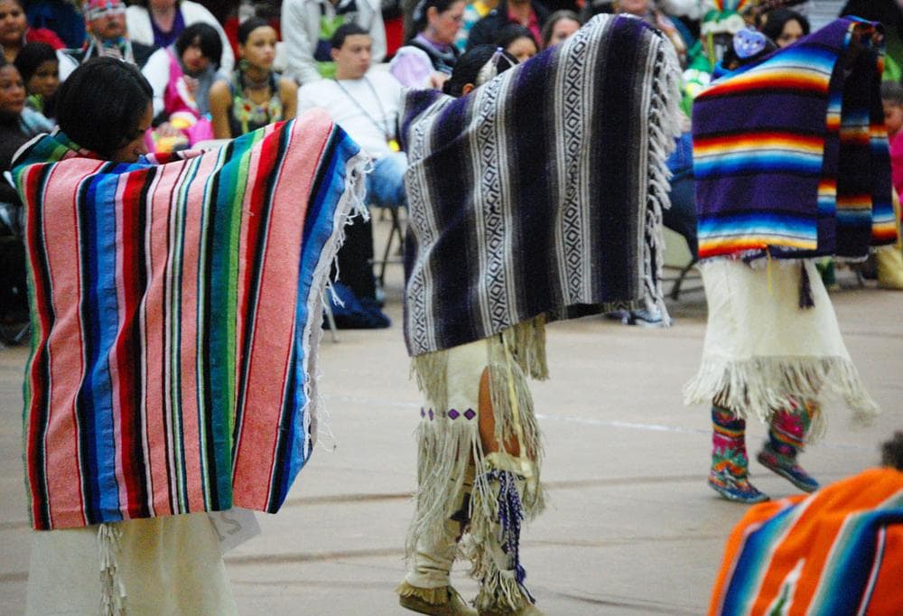 The 'Eastern Blanket Dance" is a "slow and graceful" dance "to represent the honored role of a woman as giver of life and the keeper of the family," according to organizers. (Greg Cook)