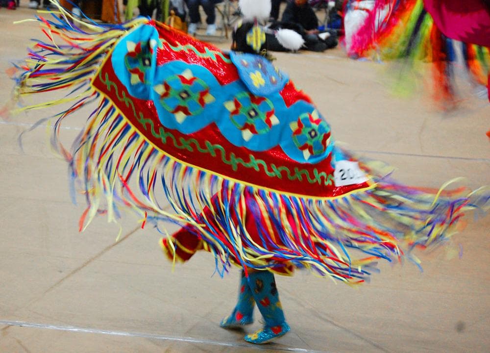 Women's fancy shawl dance. (Greg Cook)