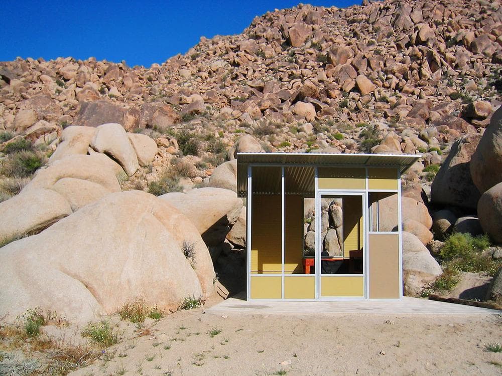 Andrea Zittel's "A-Z 2001 Homestead Unit II from A-Z West" was designed to be so small that it did not require building permits. (Courtesy of Andrea Rosen Gallery, copyright Zittel)