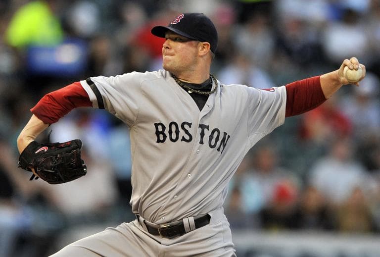 Starter Jon Lester delivers a pitch during the first inning against the Chicago White Sox, Monday.(AP)