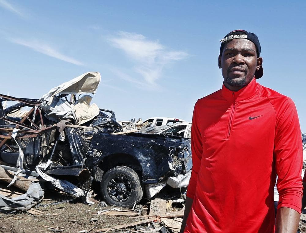 Kevin Durant and the Oklahoma City Thunder have donated millions. (Sue Ogrocki/AP)
