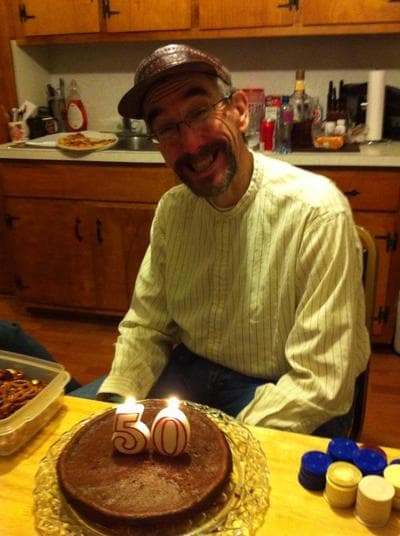 Russ Hannagan celebrates his 50th birthday, a year after his surgery. (Courtesy)