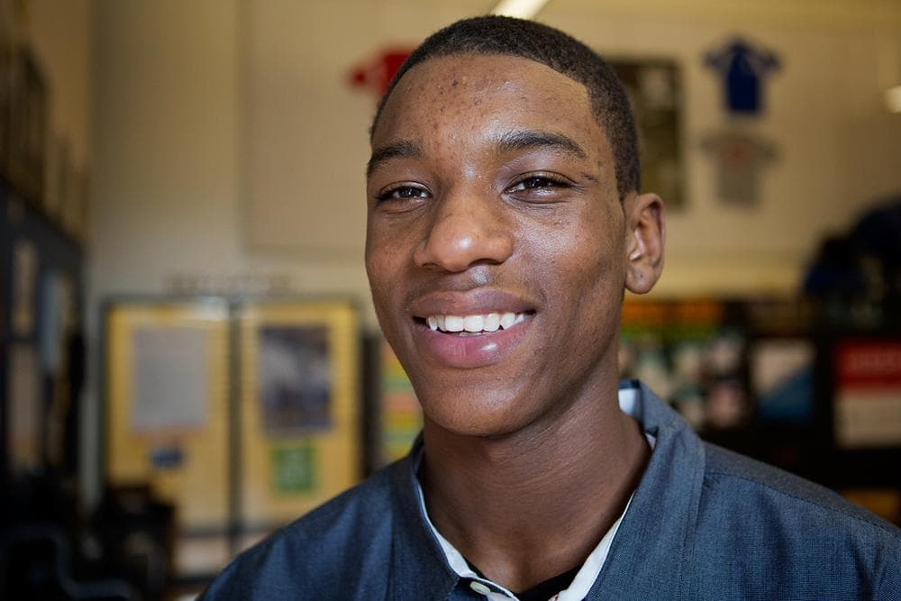 Burke junior Jikhalil Smith (Jesse Costa/WBUR)