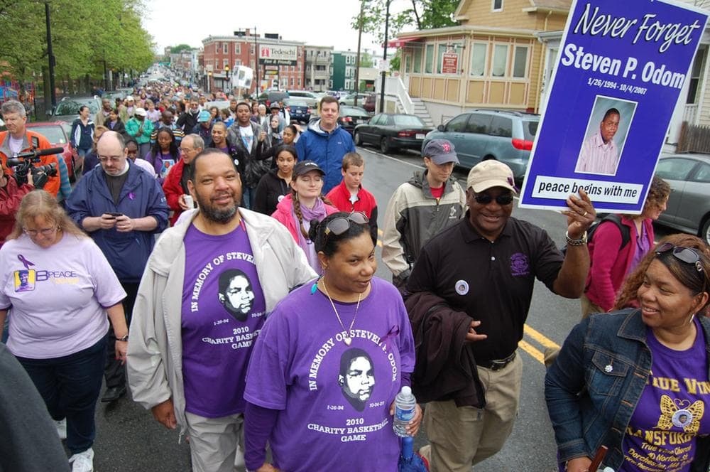 Never Forget” Steven P. Odom, who was shot dead near his Dorchester home at age 13 in 2007. (Greg Cook)