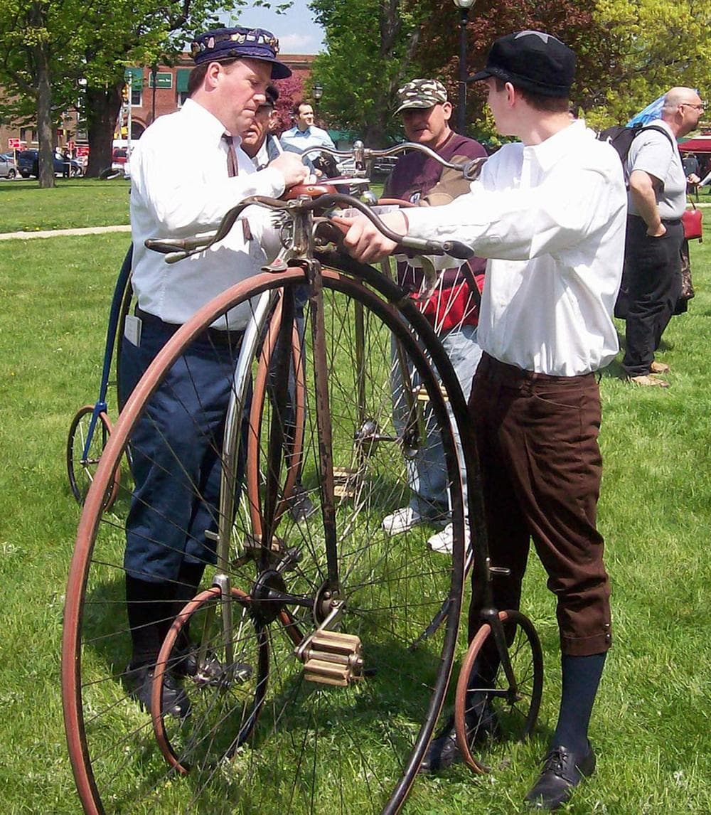 High-wheel bicycles at the Watch City Festival in Waltham. (Courtesy of the Charles River Museum of Industry & Innovation)