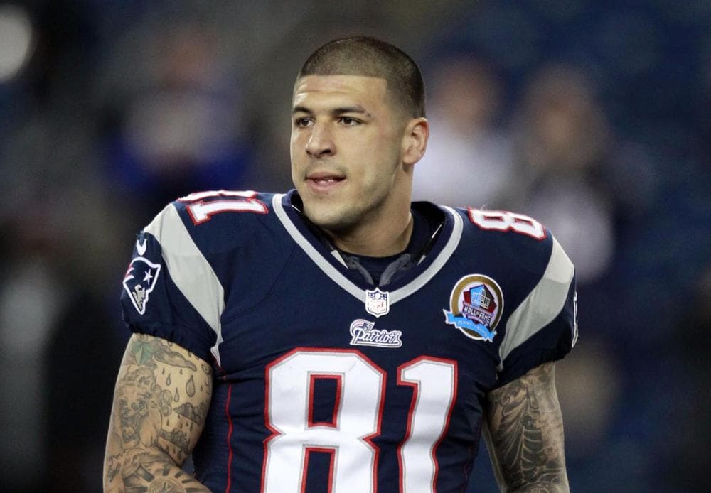 Patriots tight end Aaron Hernandez. (AP)