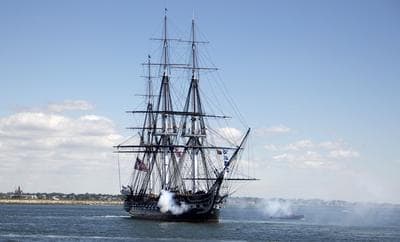 USS Constitution Pays Tribute To Marathon First Responders