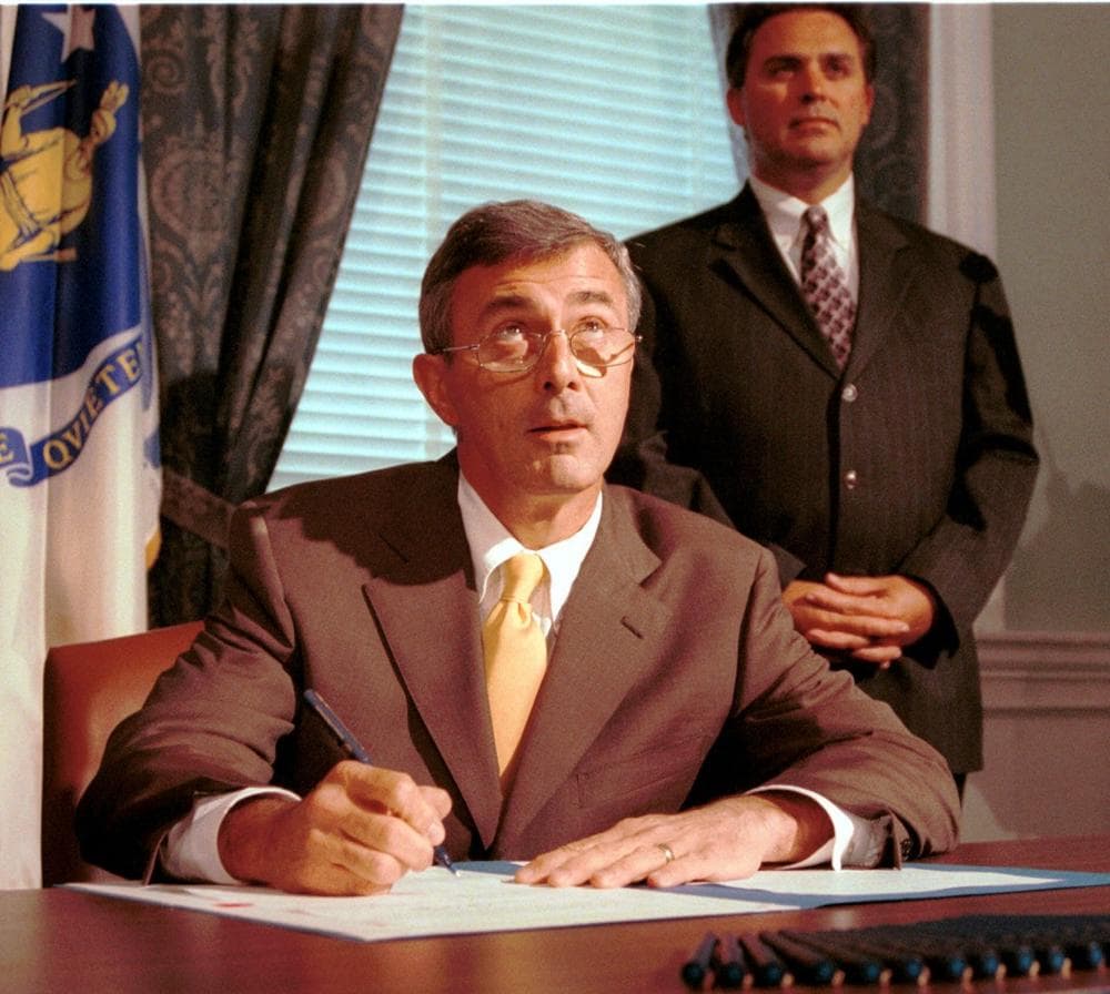 Former Gov. Paul Cellucci passed away on Saturday of Lou Gehrig’s disease. (Deirdra Funcheon/AP)
