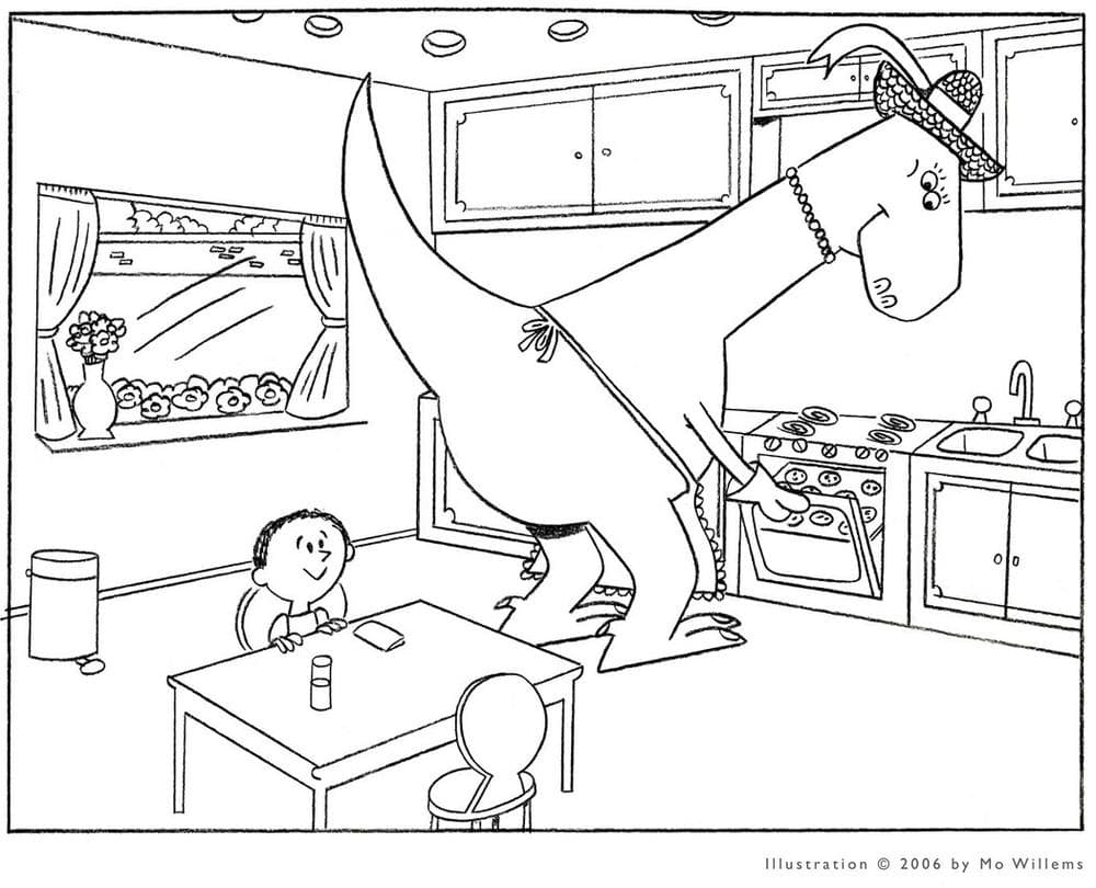 From Mo Willems's "Edwina the Dinosaur Who Didn't Know She Was Extinct," 2006. (Mo Willems/Courtesy of Hyperion Books for Children)