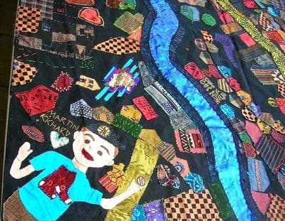 The "Mending Boston" quilt includes portraits of those killed, including 9-year-old Martin Richard. (Courtesy photo)