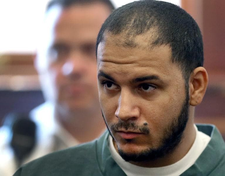 Edwin Alemany, in South Boston District Court Wednesday (David L Ryan/The Boston Globe/AP, Pool)