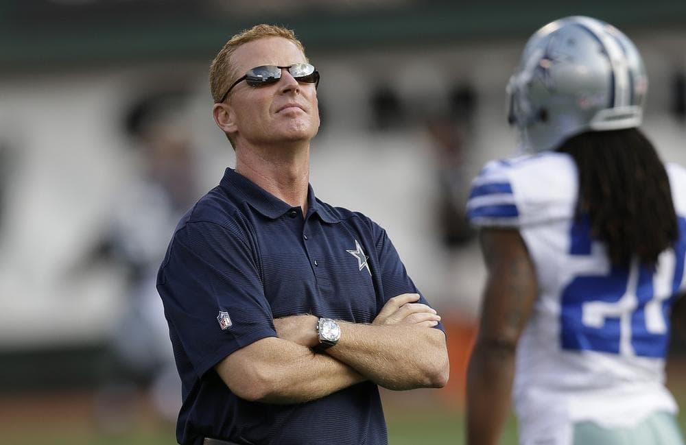 Dallas Cowboys Coach Jason Garrett is using an unusual tactic to inspire his offense. (Marcio Jose Sanchez/AP)