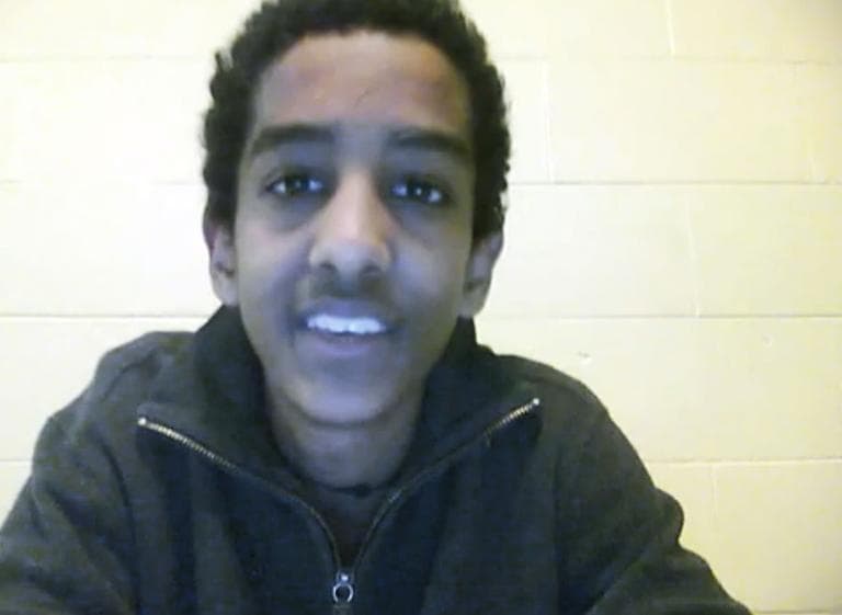 This undated frame grab taken from a video posted on YouTube shows Robel Phillipo, a friend of Boston Marathon bombing suspect Dzhokhar Tsarnaev. (AP)
