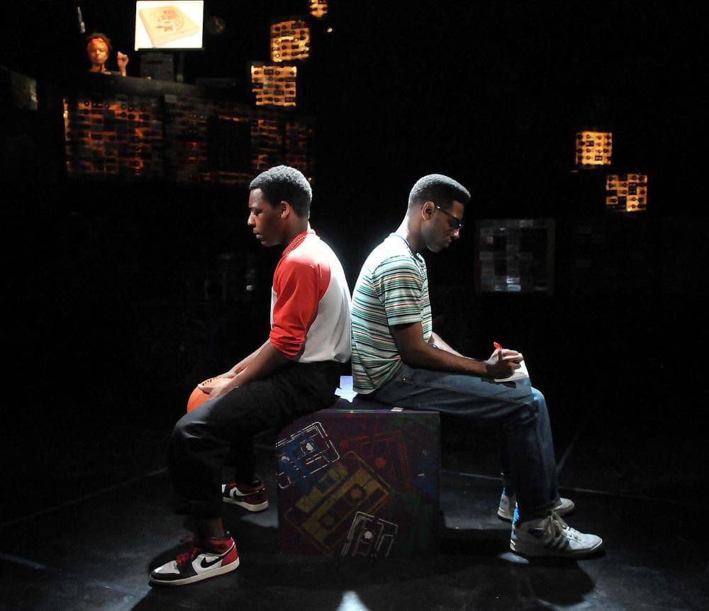 Jared Brown as Julian (left) and Kadahj Bennett as Hank (right) in Company One's production of "How We Got On." (Craig Bailey/Perspective Photo)