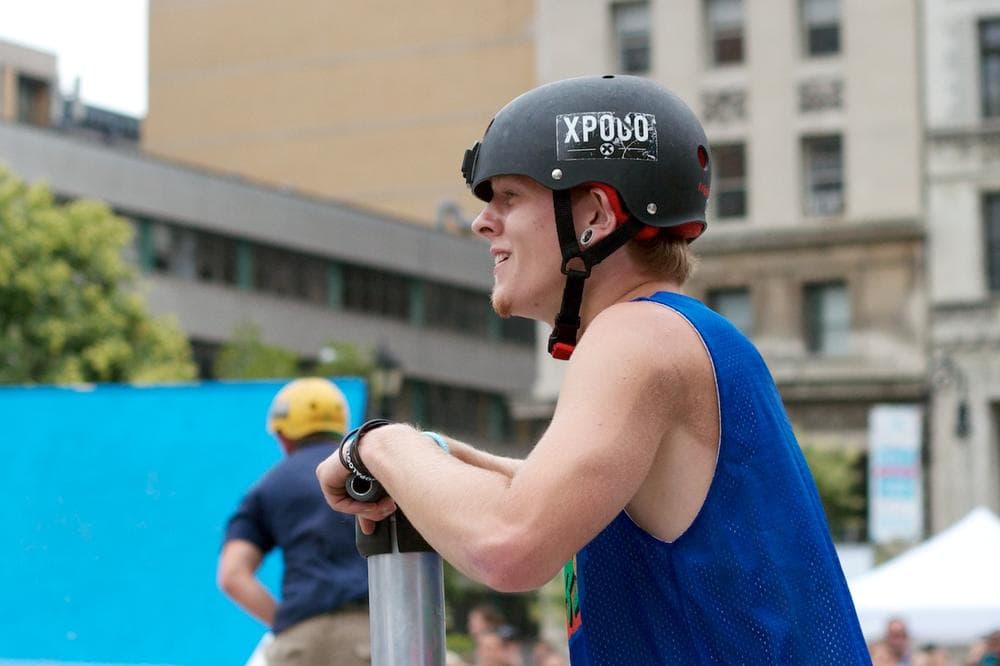 The face of Xpogo, Tone Staubs, at Pogopalooza 10. (Whitney Jones/Only A Game)