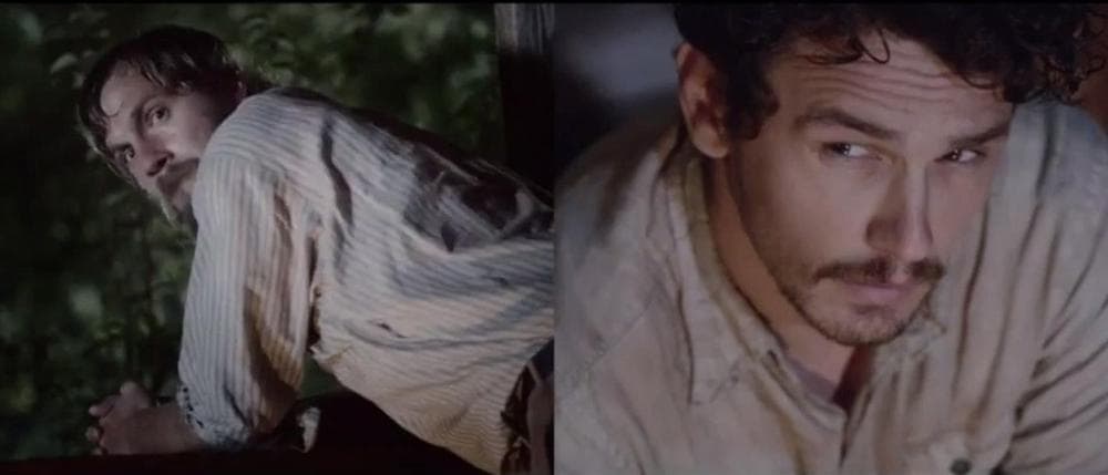 James Franco uses split screen as a device in his new film, "As I Lay Dying." (Screenshot from Millenium Films)