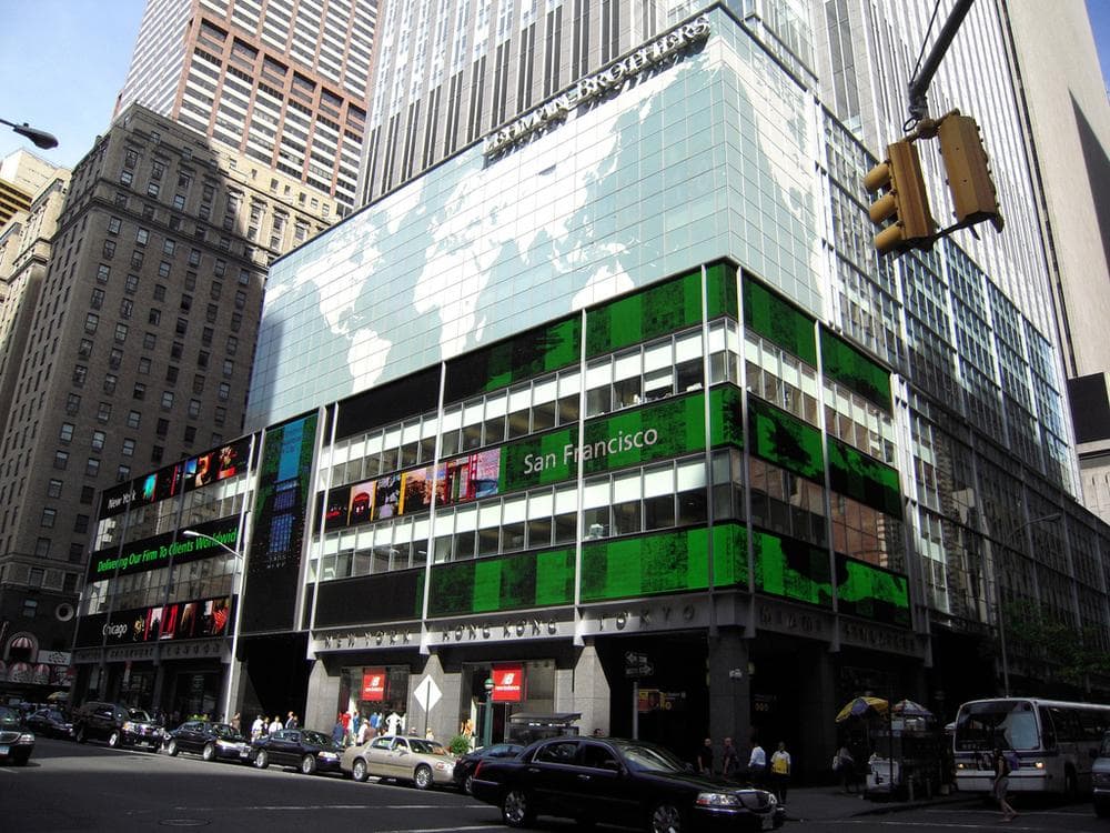 Lehman Brother's building in Manhattan, before the company filed for bankruptcy. (Edgar Zuniga, Jr./Flickr)
