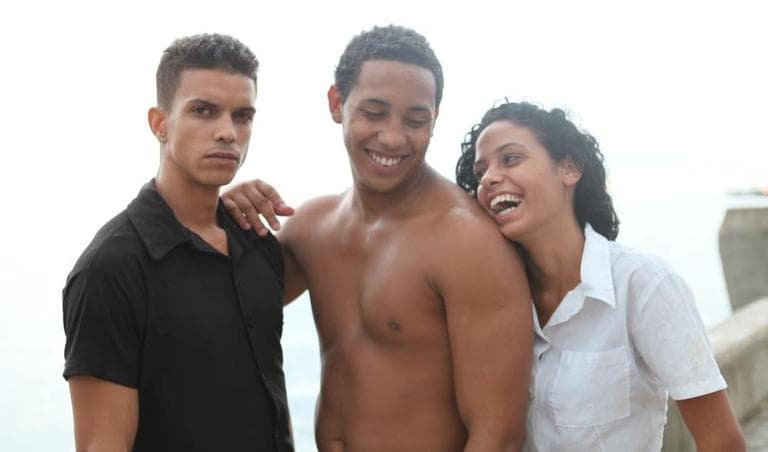 The three main actors of Una Noche, from left, Dariel Arrechaga, Javier Nuñez Florian and Anailín de la Rúa de la Torre. (Facebook/UnaNocheFilm)