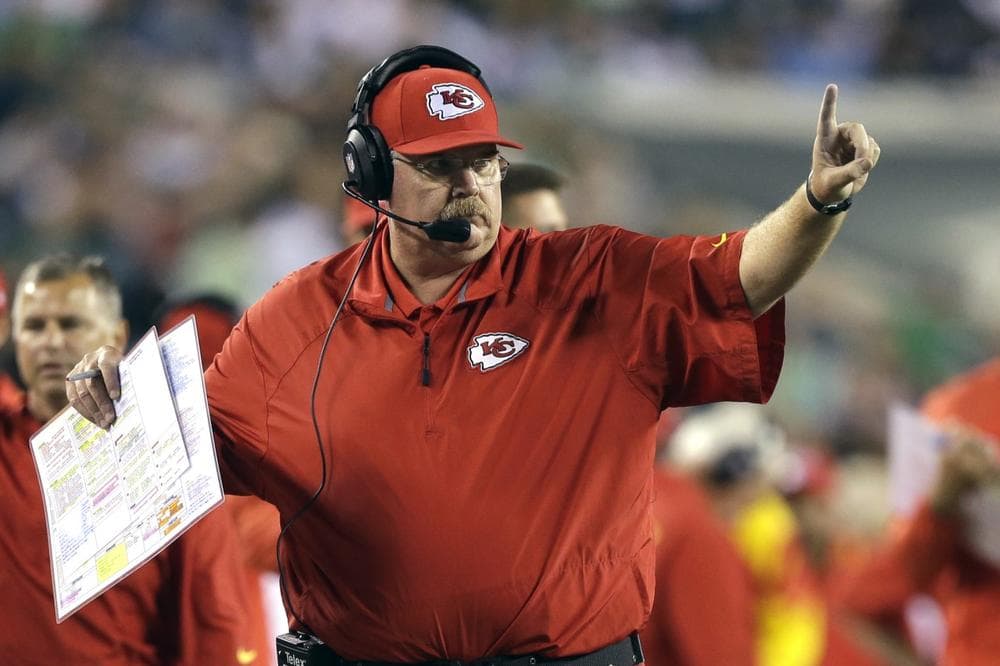 Kansas City Chiefs coach Andy Reid returns to Philadelphia to play against his old team. (Matt Rourke/AP)