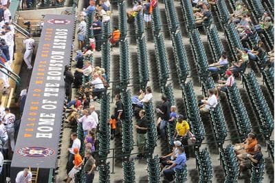 It wasn't difficult finding a seat at this September Astros contest. (Gail Delaughter/Only A Game)