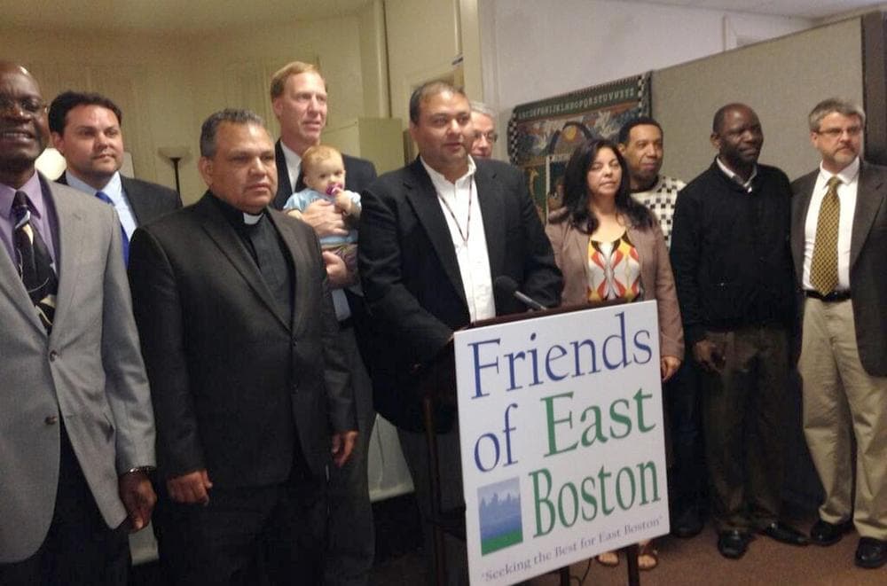 Friends of East Boston group members (Bruce Gellerman/WBUR)