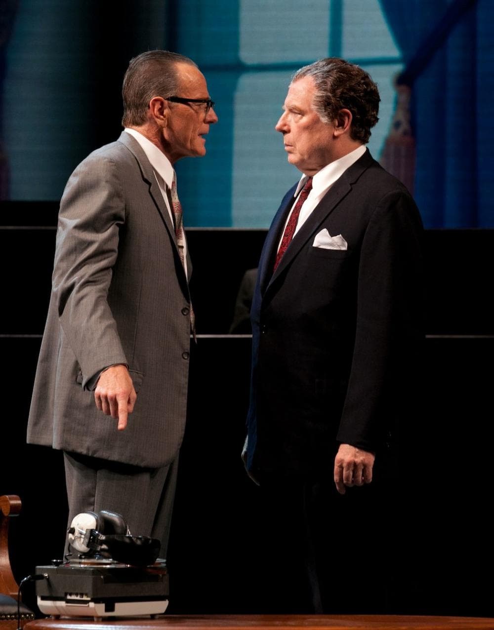 Bryan Cranston as President Lyndon Johnson and Michael McKean as J. Edgar Hoover. (Evgenia Eliseeva)