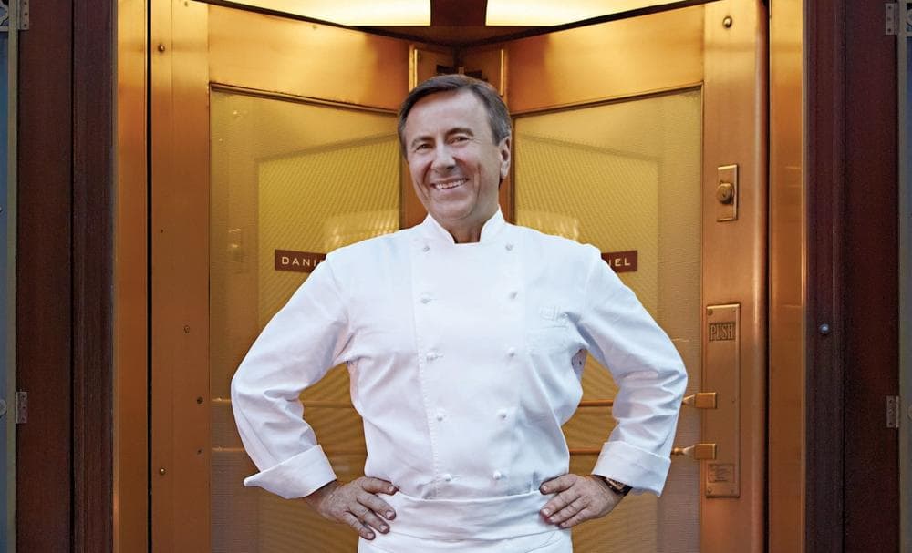 Chef Daniel Boulud is pictured in the cover image from his new cookbook. 
