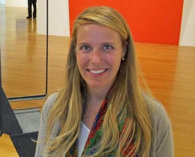 DeCordova assistant curator Lexi Lee Sullivan. This is the first time she’s organized a biennial at the museum. (Andrea Shea/WBUR)