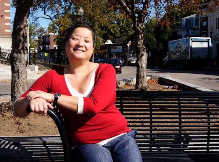 Thien Simpson lives in Hyde Park and is the program coordinator for Hyde Park Main Streets. (Lynn Jolicoeur/WBUR)