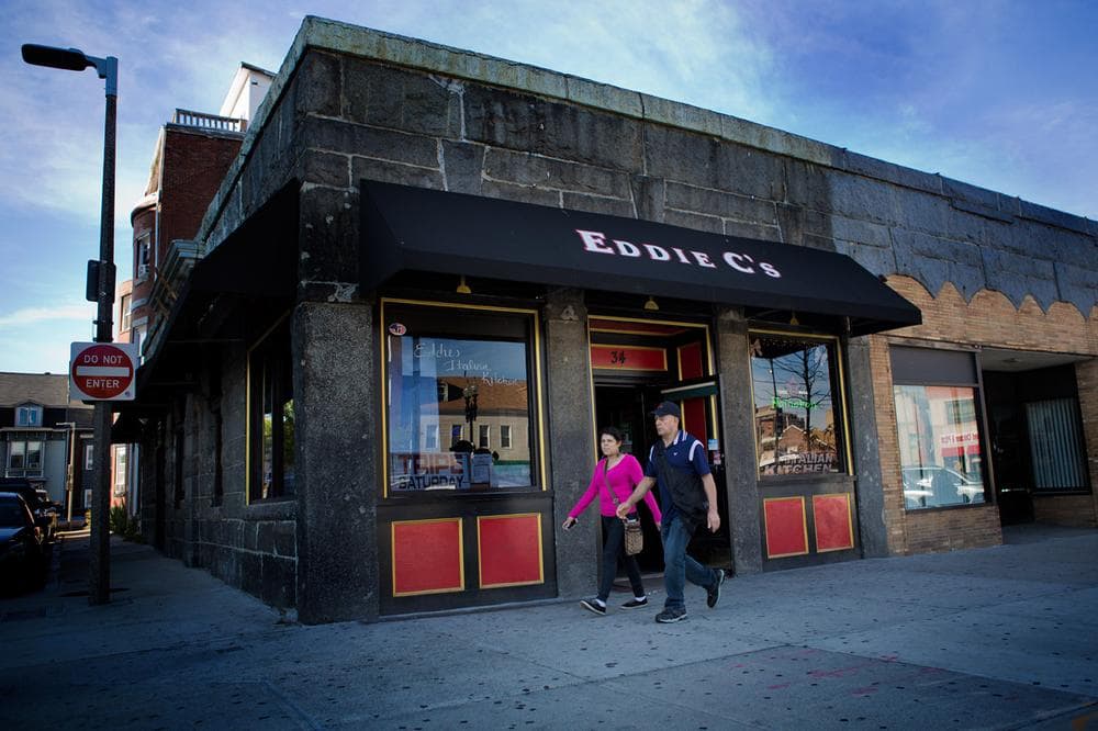 Eddie C’s in East Boston's Maverick Square. (Jesse Costa/WBUR)