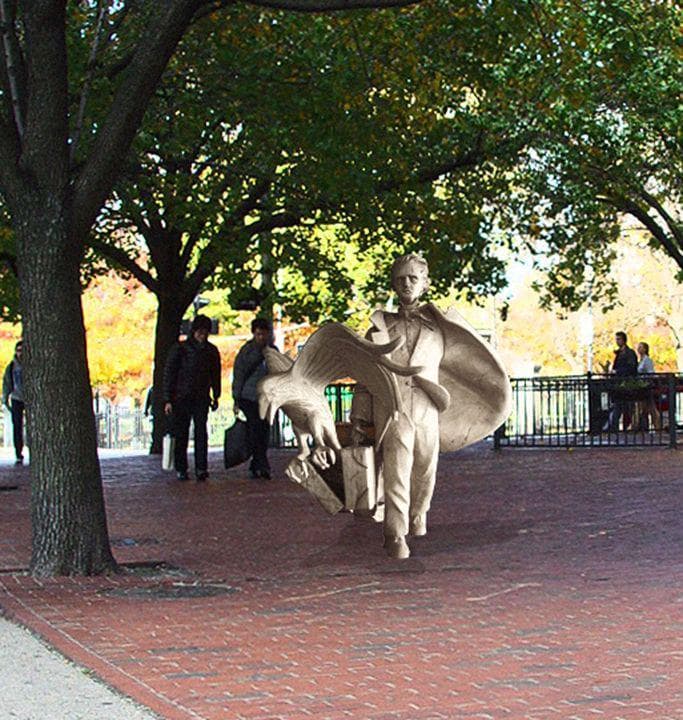 A rendering of the Edgar Allen Poe Statue by artist Stefanie Rocknak of Oneonta, New York. (Photo Courtesy of Stefanie Rocknak)