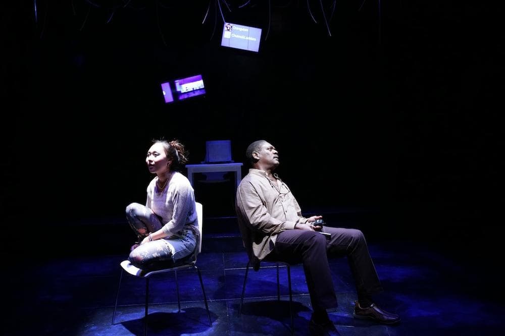 Theresa Nguyen and Johnny Lee Davenport in "Water by the Spoonful" at the Lyric Stage Company of Boston. (Mark S. Howard)