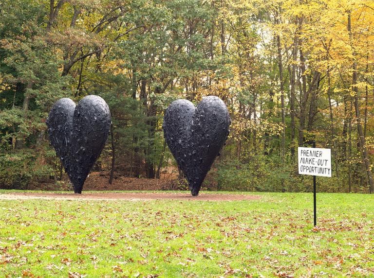 Boston artist Pat Falco strategically placed eight of his amusing, deadpan signs throughout deCordova's sculpture park. (Courtesy of the artist/ Clements Photograph and Design)
