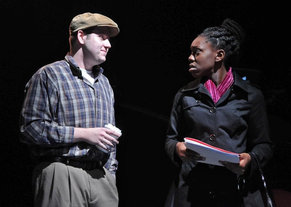 Greg Maraio and Obehi Janice catch up at the local Dunkin' Donuts in "Splendor." (Craig Bailey/Perspective Photo)